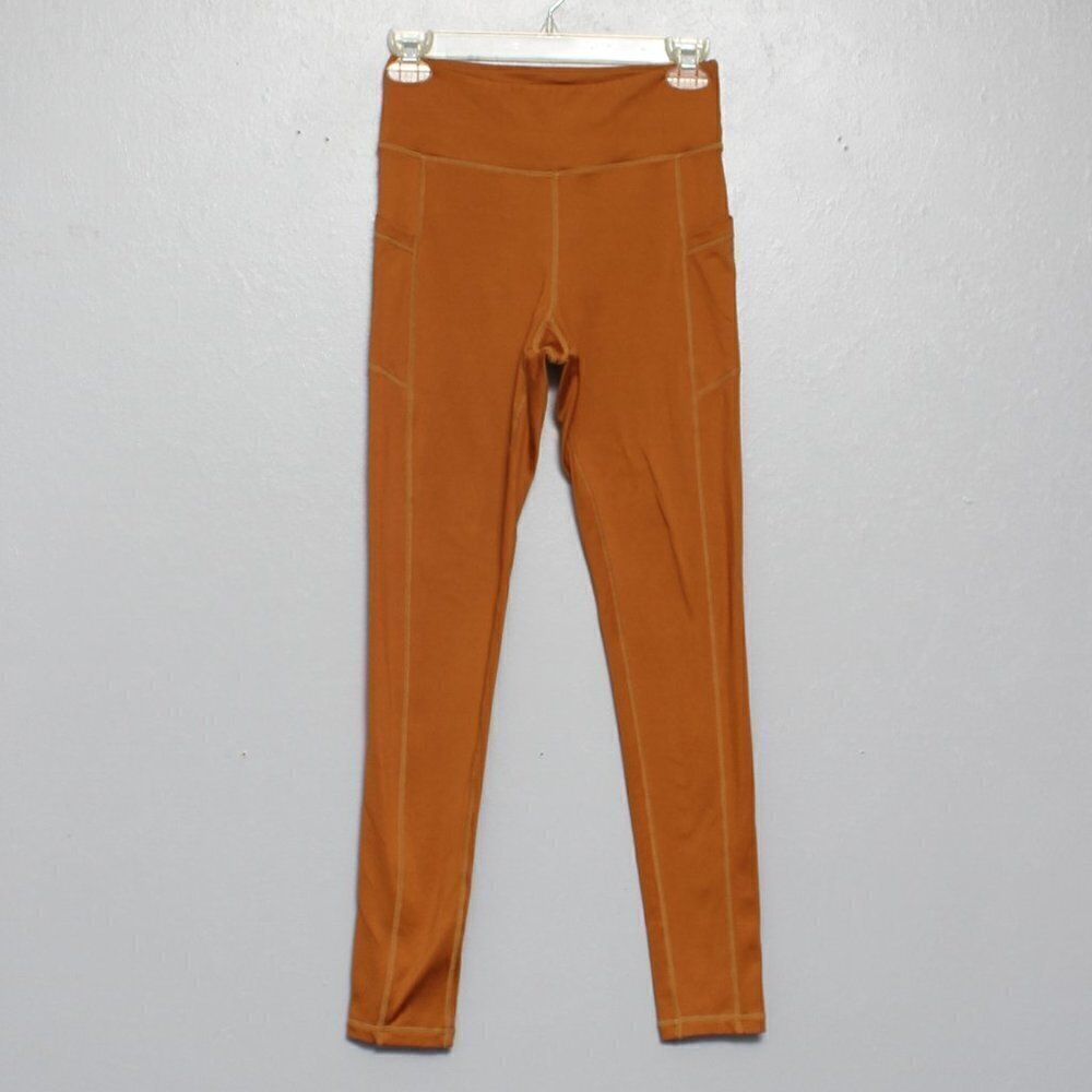 Wolven turmeric pocket high waist full length leggings